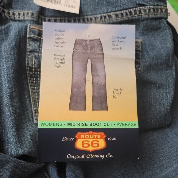 Route 66 Women’s Mid Rise Boot Cut Size 12 A Average Denim Jeans Vtg Kmart NWT - Picture 9 of 9